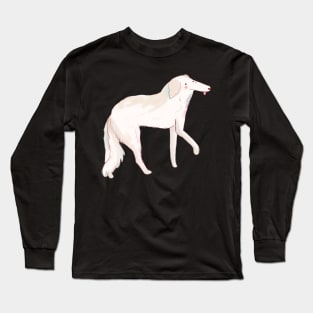 Cute borzoi drawing Long Sleeve T-Shirt